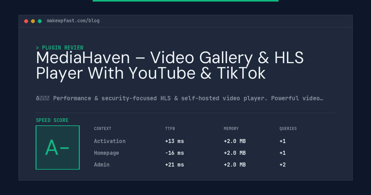 MediaHaven – Video Gallery & HLS Player With YouTube & TikTok - MakeWPFast
