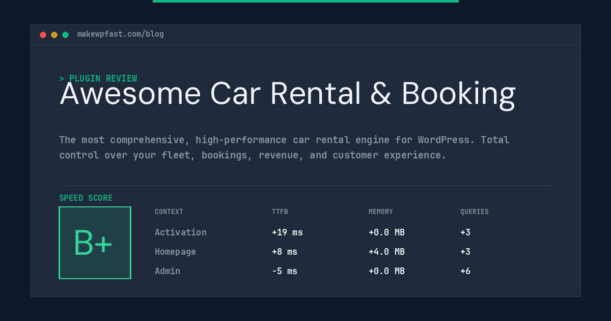 Awesome Car Rental & Booking - MakeWPFast