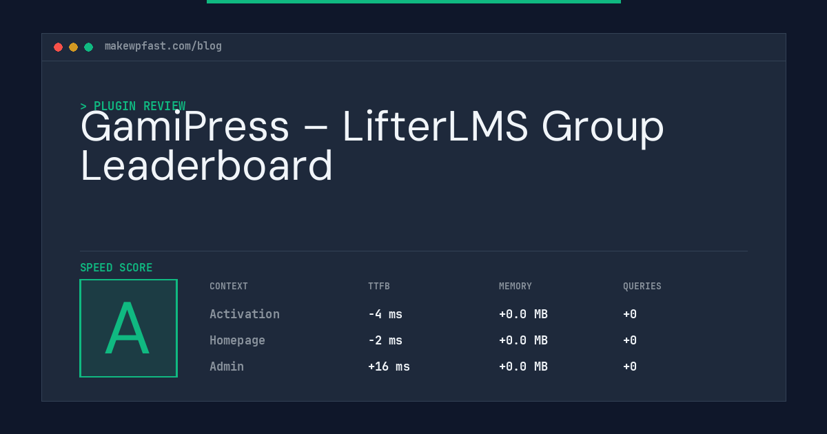 GamiPress – LifterLMS Group Leaderboard - MakeWPFast
