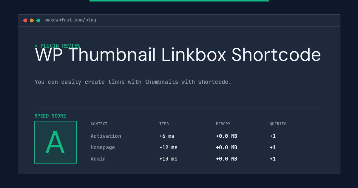 WP Thumbnail Linkbox Shortcode - MakeWPFast