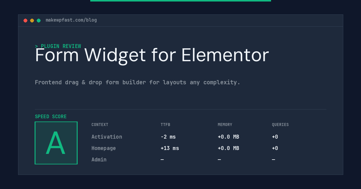 Form Widget for Elementor - MakeWPFast