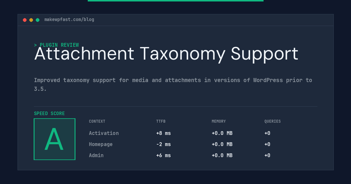 Attachment Taxonomy Support - MakeWPFast