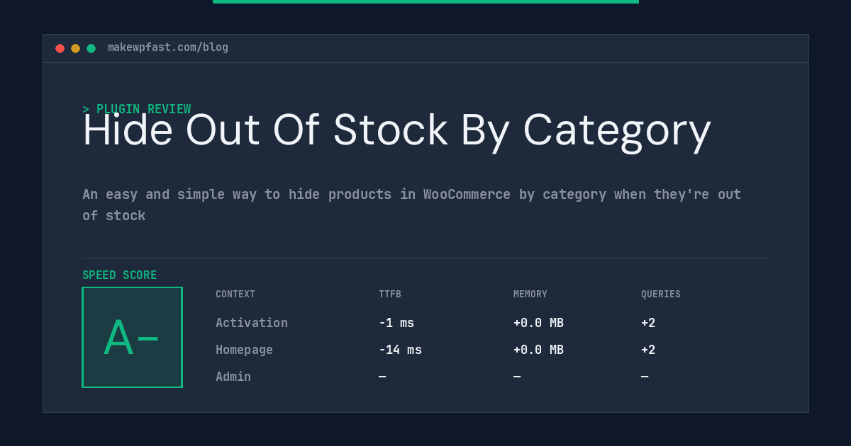 Hide Out Of Stock By Category - MakeWPFast