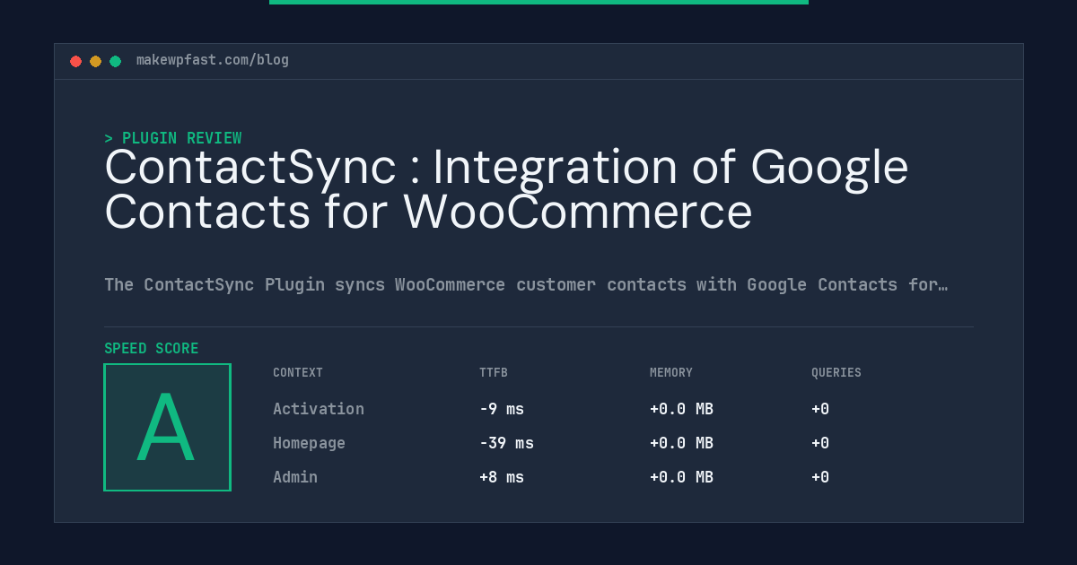 ContactSync : Integration of Google Contacts for WooCommerce - MakeWPFast