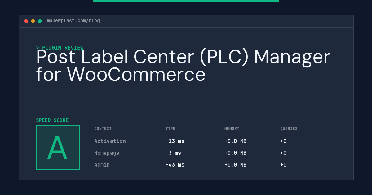 Post Label Center (PLC) Manager for WooCommerce - MakeWPFast
