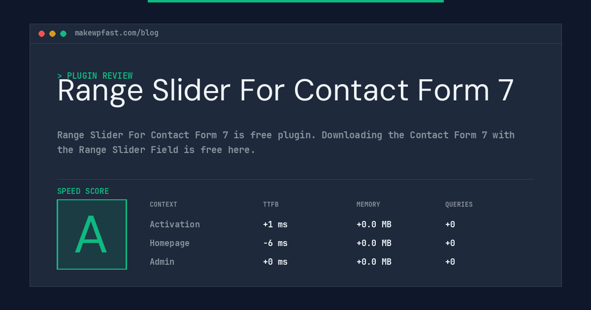 Range Slider For Contact Form 7 - MakeWPFast