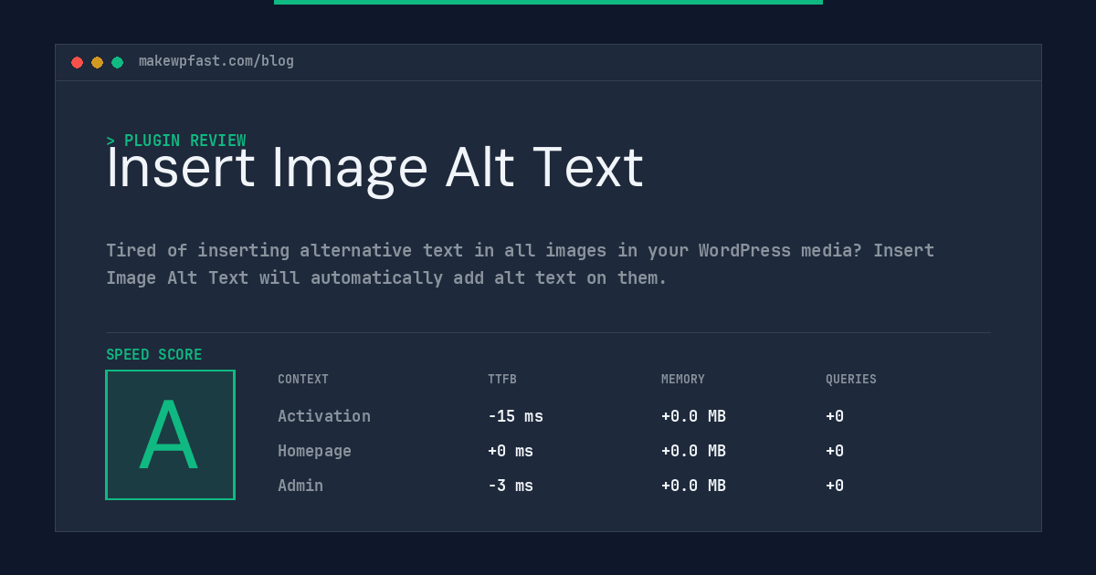 Insert Image Alt Text - MakeWPFast