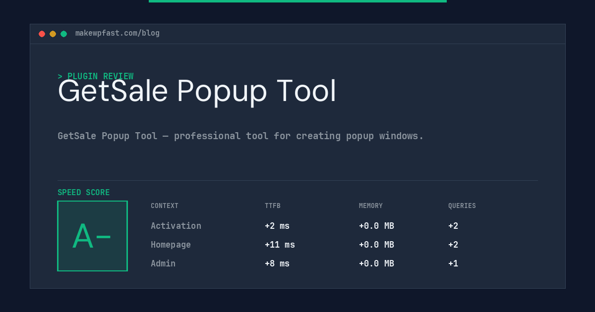 GetSale Popup Tool - MakeWPFast