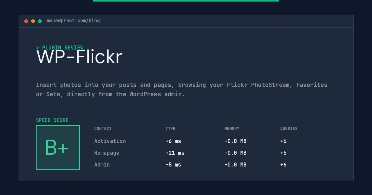 WP-Flickr - MakeWPFast