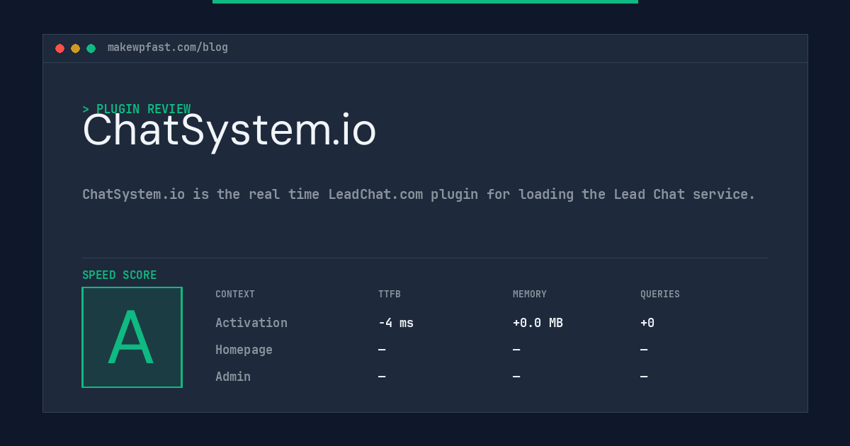 ChatSystem.io - MakeWPFast