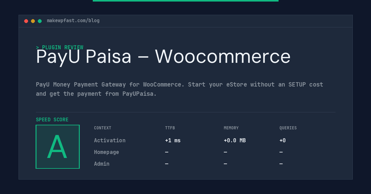 PayU Paisa – Woocommerce - MakeWPFast