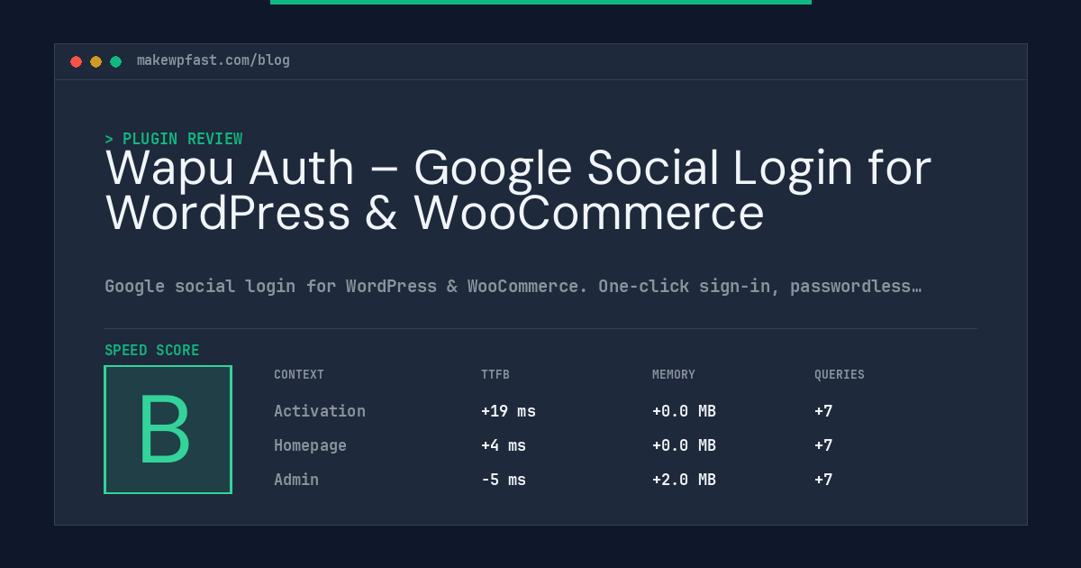 Wapu Auth – Google Social Login for WordPress & WooCommerce - MakeWPFast