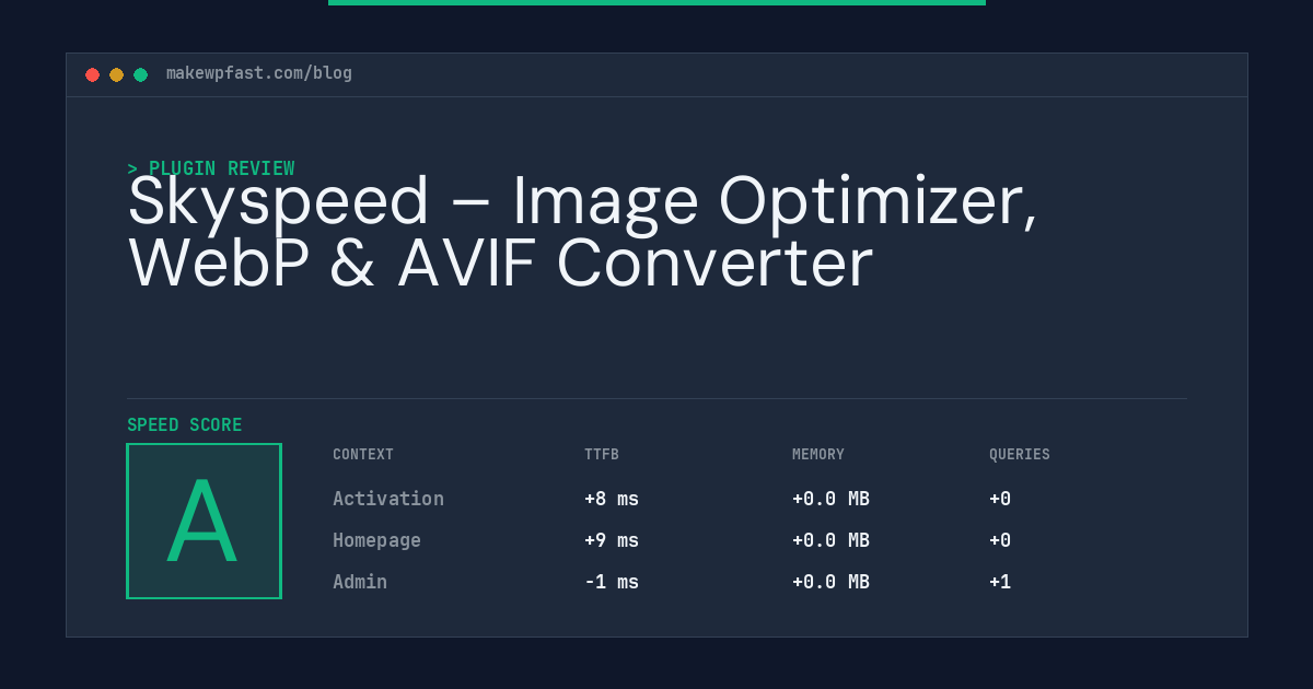Skyspeed – Image Optimizer, WebP & AVIF Converter - MakeWPFast