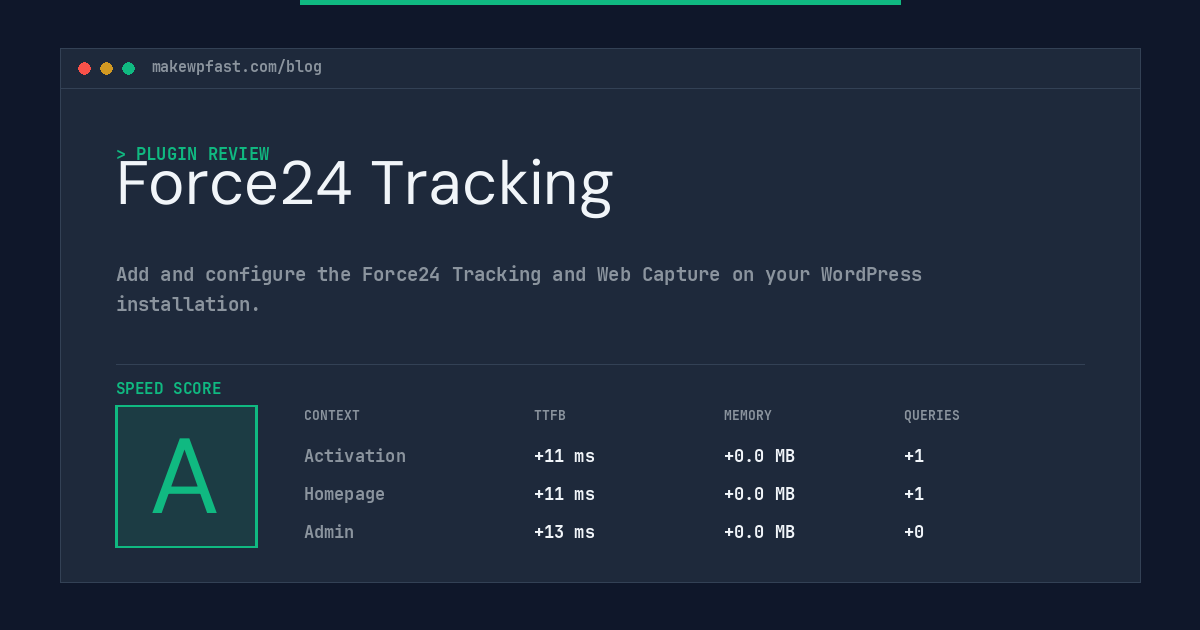 Force24 Tracking - MakeWPFast