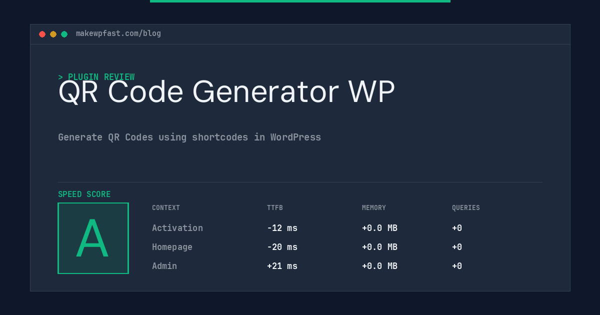 QR Code Generator WP - MakeWPFast