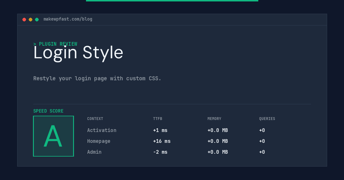 Login Style - MakeWPFast