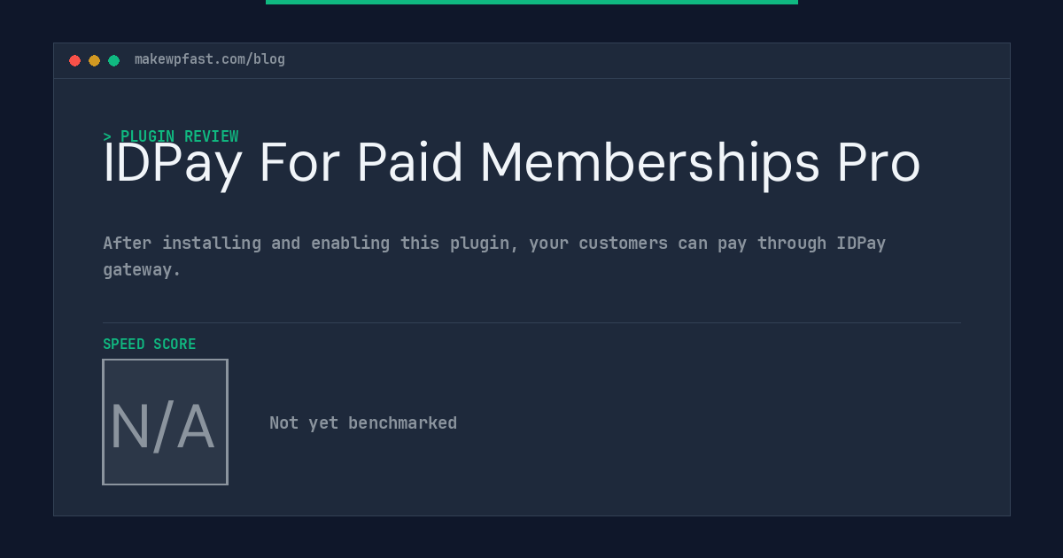 IDPay For Paid Memberships Pro - MakeWPFast