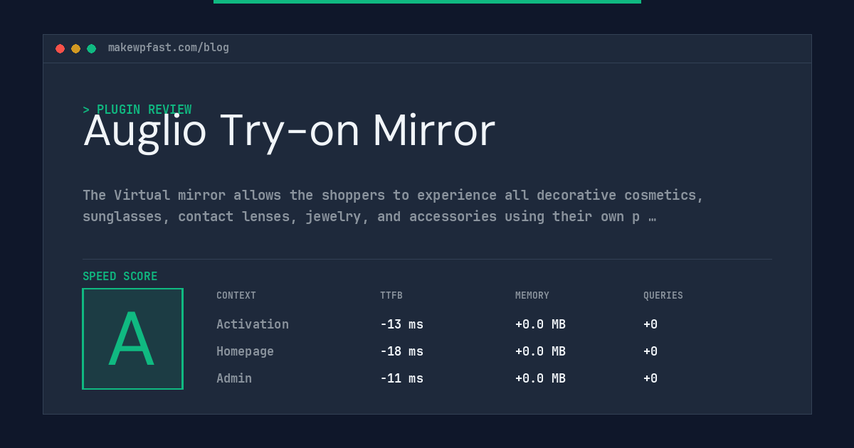 Auglio Try-on Mirror - MakeWPFast