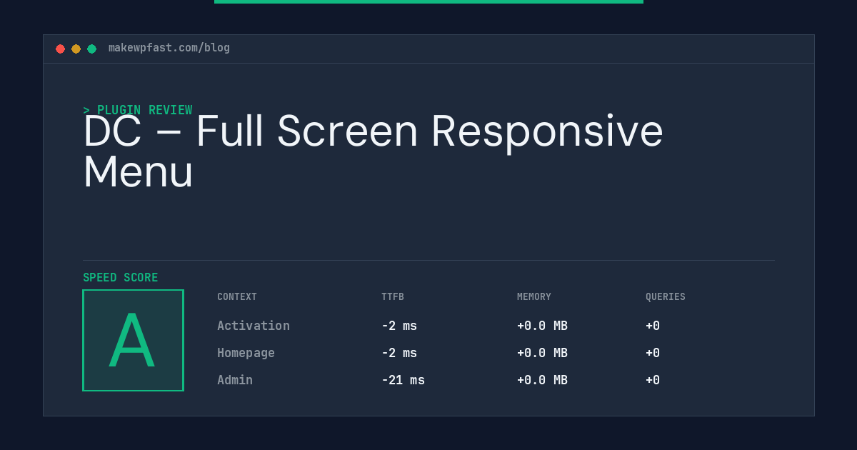 DC – Full Screen Responsive Menu - MakeWPFast