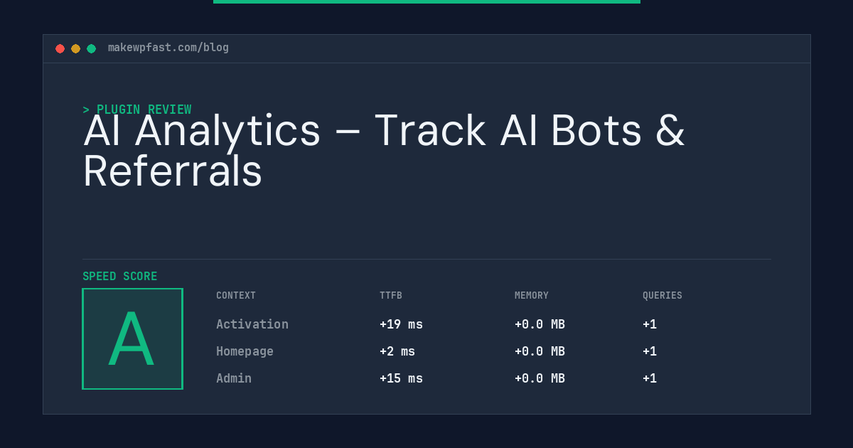 AI Analytics – Track AI Bots & Referrals - MakeWPFast