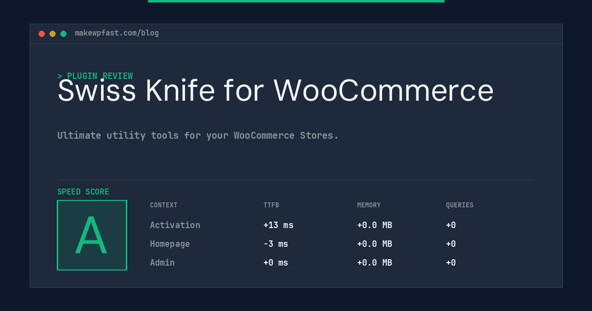 Swiss Knife for WooCommerce - MakeWPFast