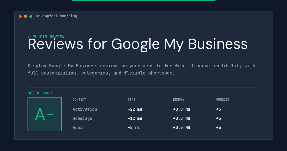 Reviews for Google My Business - MakeWPFast