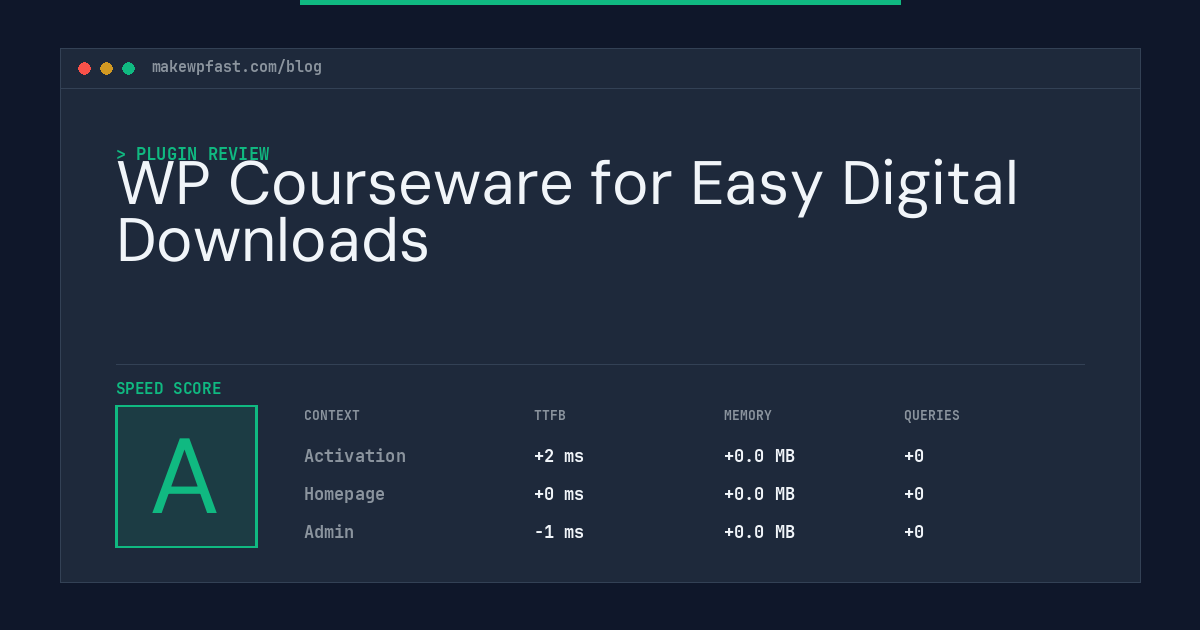 WP Courseware for Easy Digital Downloads - MakeWPFast
