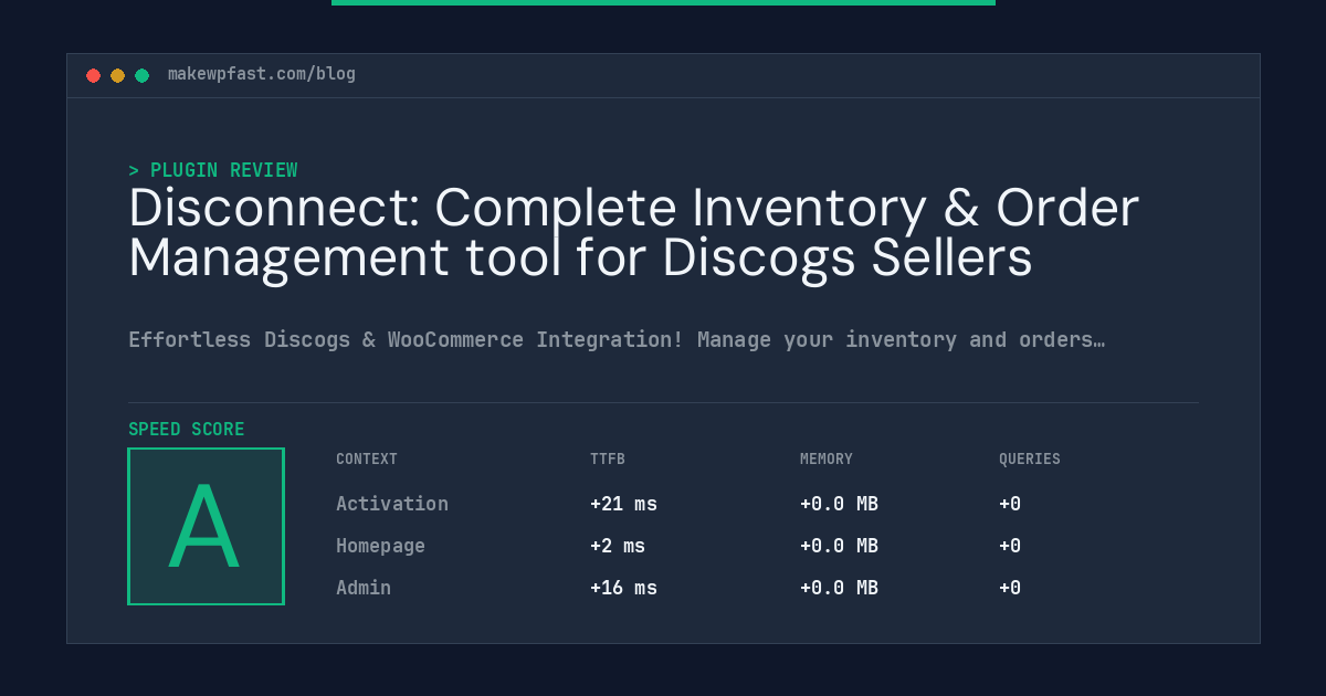 Disconnect: Complete Inventory & Order Management tool for Discogs Sellers - MakeWPFast
