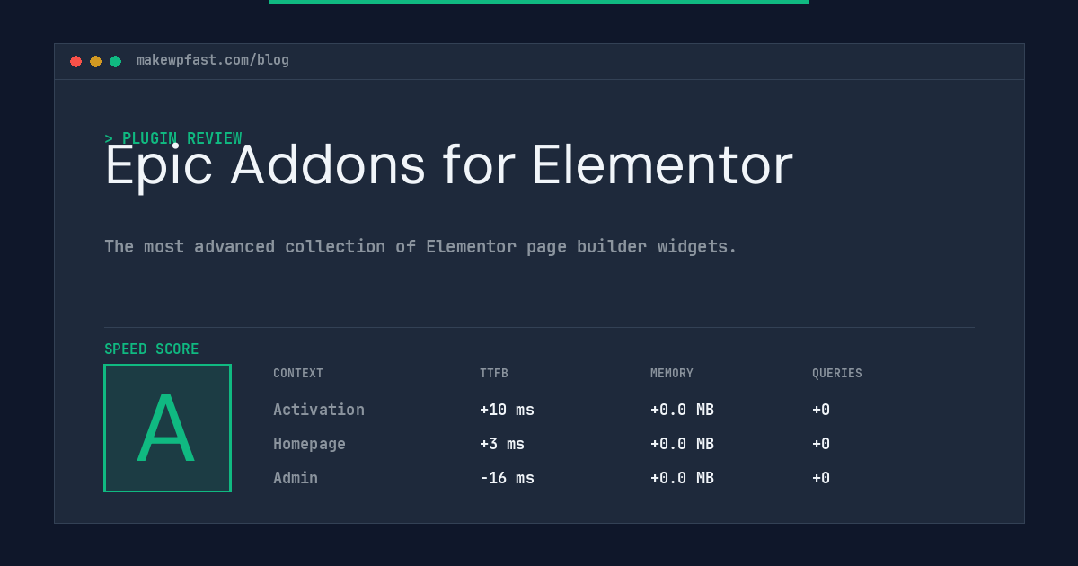 Epic Addons for Elementor - MakeWPFast