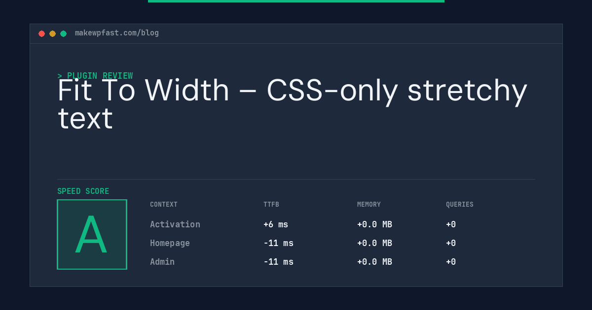 Fit To Width – CSS-only stretchy text - MakeWPFast