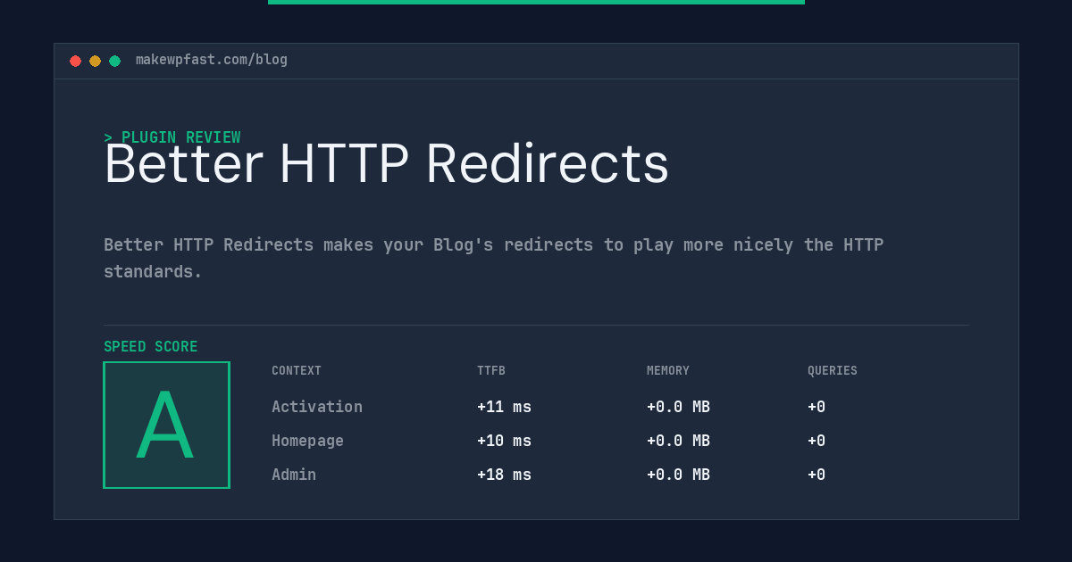 Better HTTP Redirects - MakeWPFast