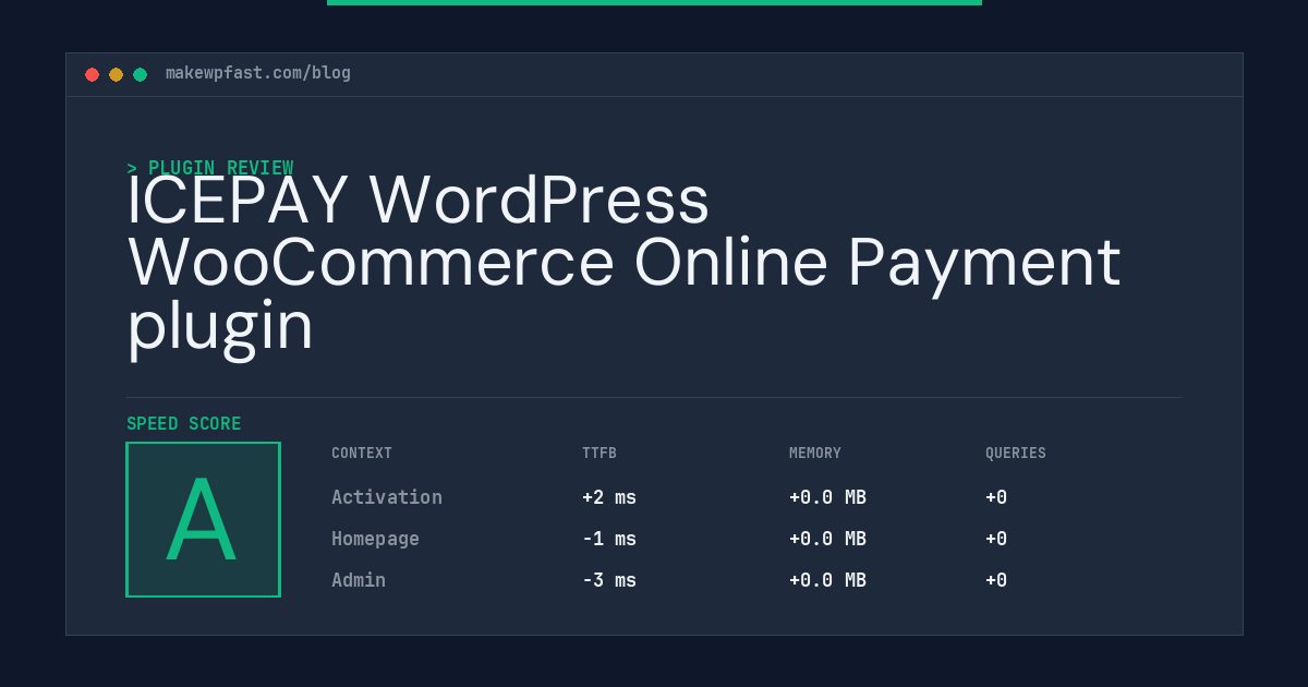 ICEPAY WordPress WooCommerce Online Payment plugin - MakeWPFast
