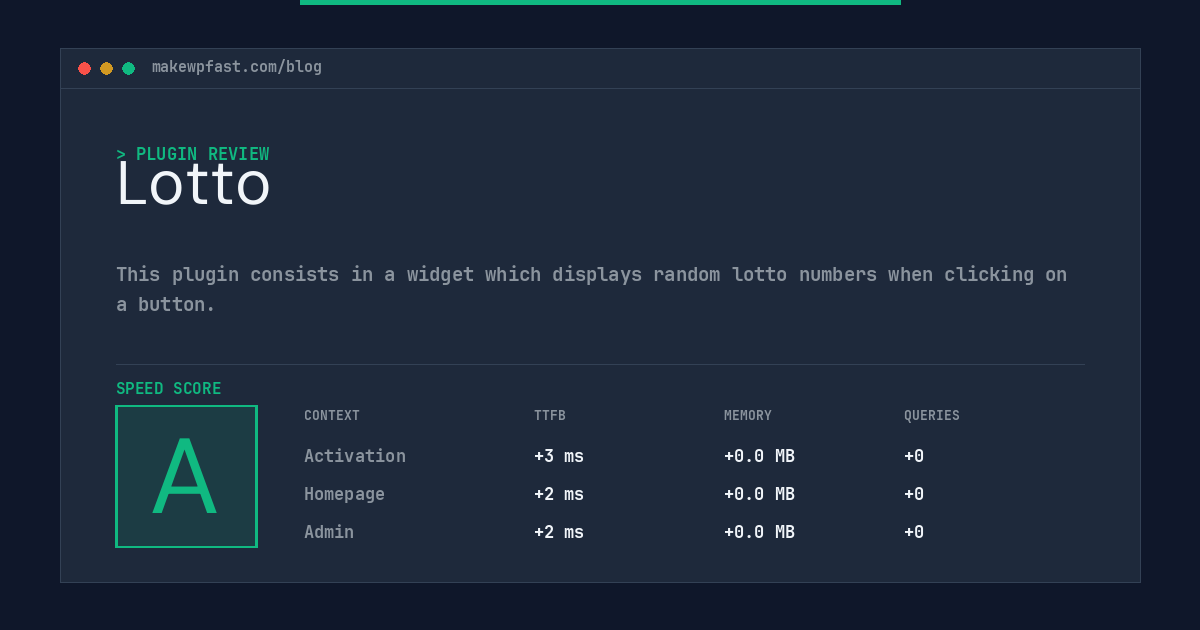 Lotto - MakeWPFast