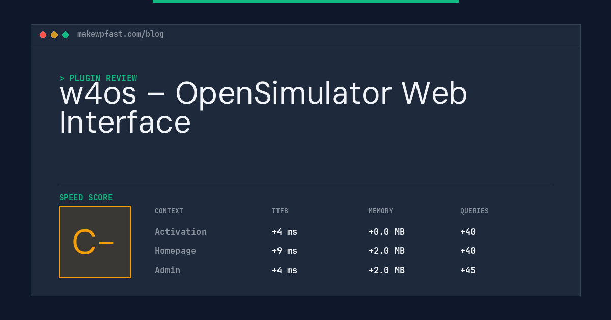 w4os – OpenSimulator Web Interface - MakeWPFast