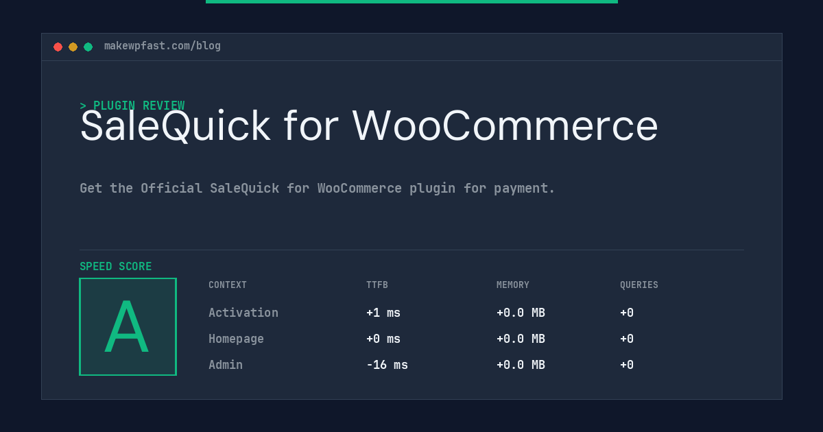 SaleQuick for WooCommerce - MakeWPFast