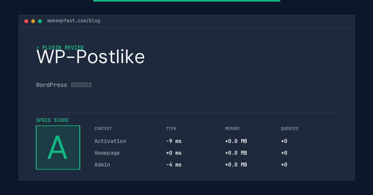 WP-Postlike - MakeWPFast