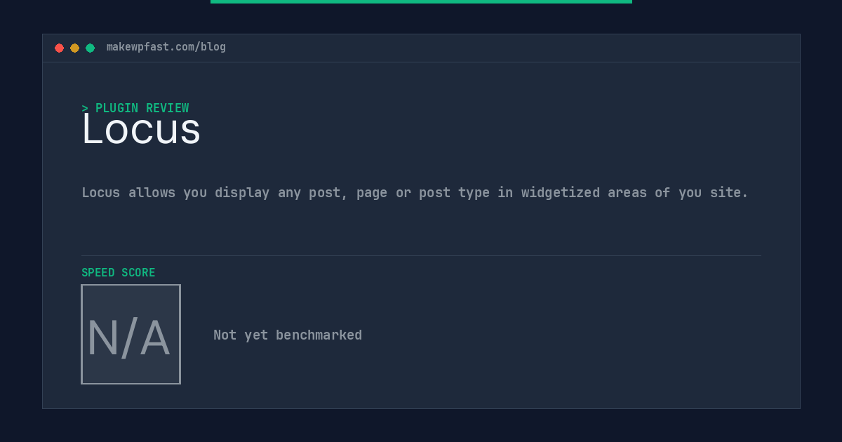 Locus - MakeWPFast
