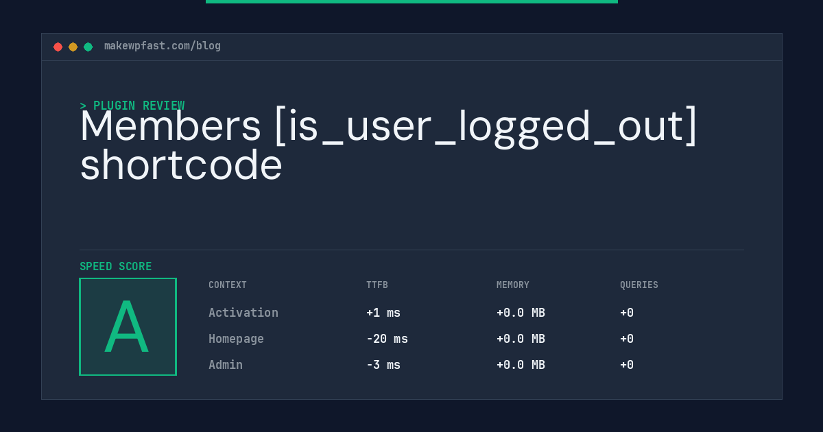 Members [is_user_logged_out] shortcode - MakeWPFast