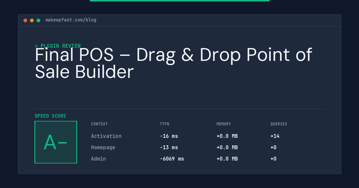 Final POS – Drag & Drop Point of Sale Builder - MakeWPFast