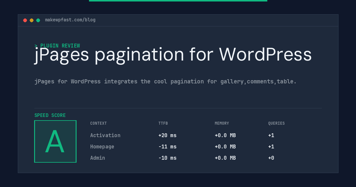 jPages pagination for WordPress - MakeWPFast