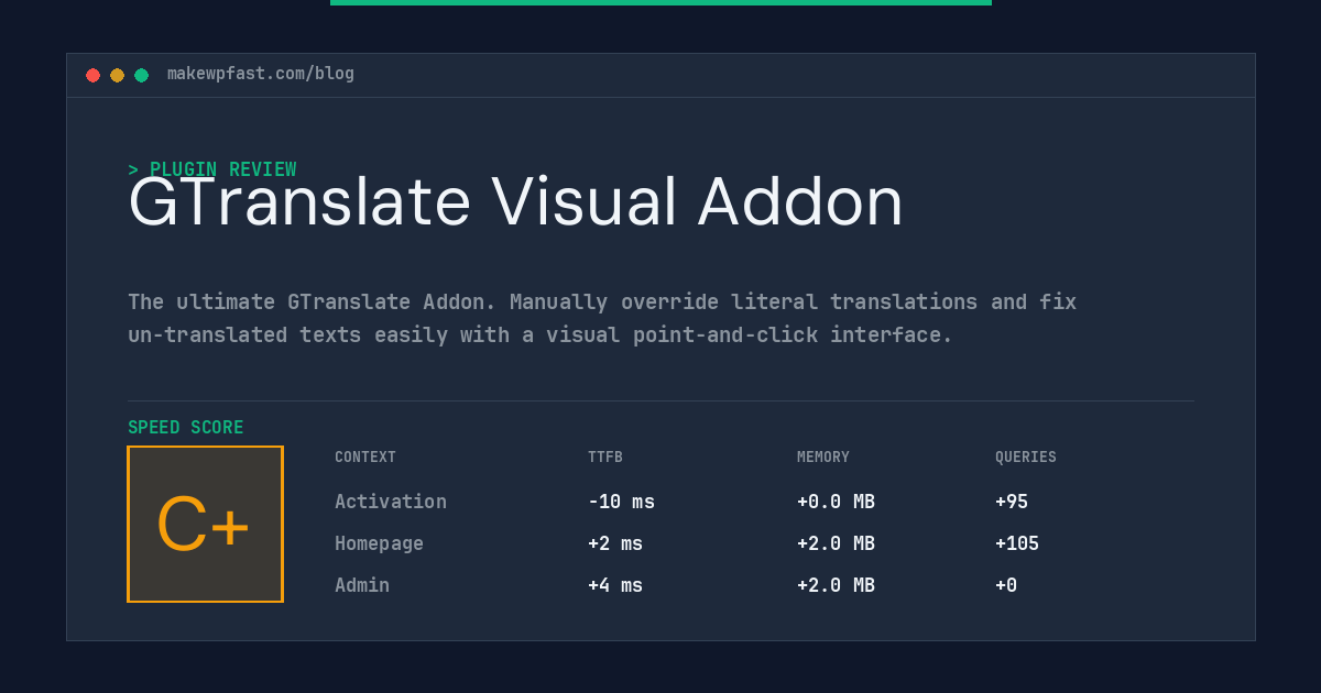 GTranslate Visual Addon - MakeWPFast