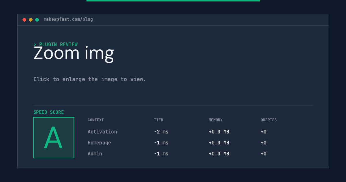 Zoom img - MakeWPFast