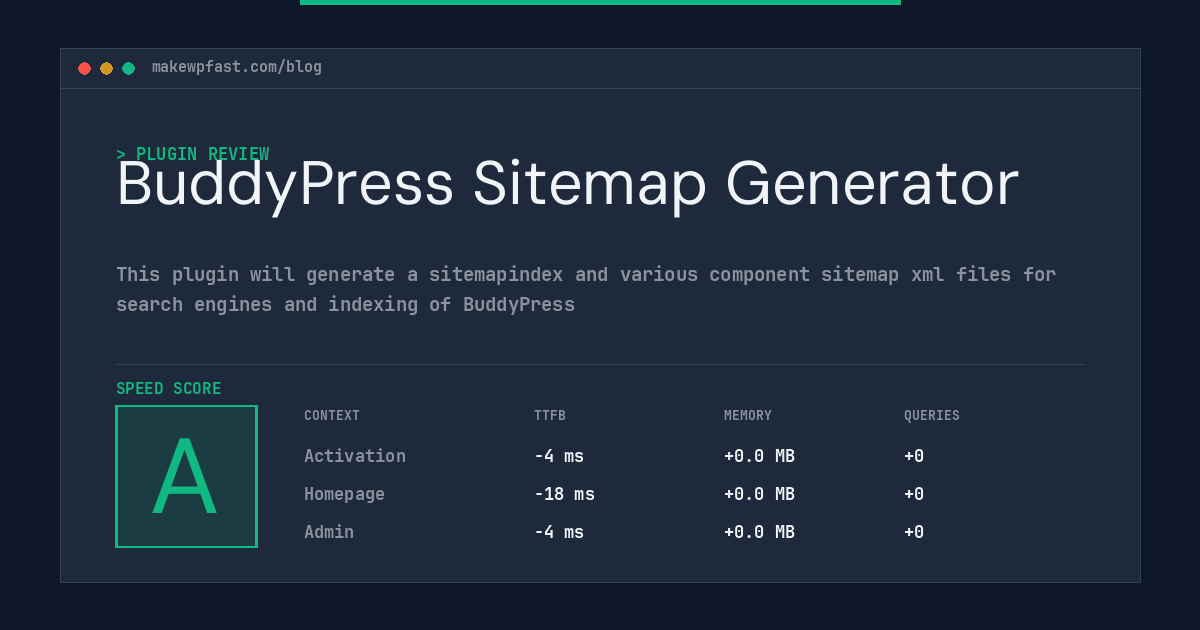 BuddyPress Sitemap Generator - MakeWPFast