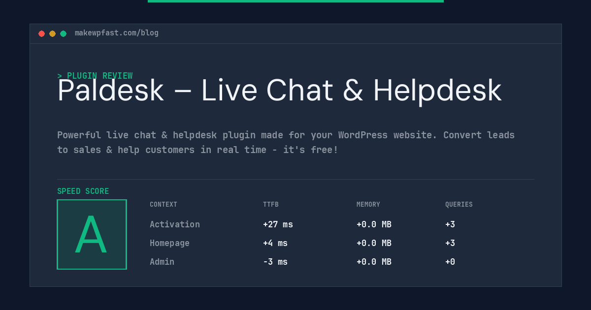 Paldesk – Live Chat & Helpdesk - MakeWPFast
