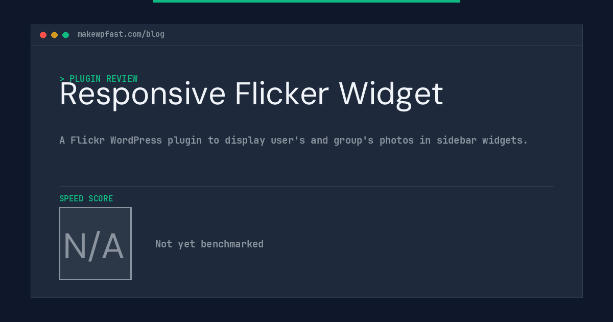 Responsive Flicker Widget - MakeWPFast