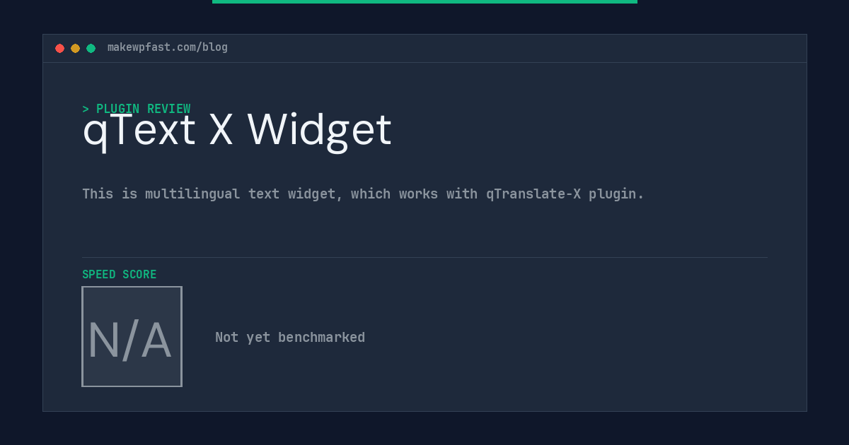 qText X Widget - MakeWPFast