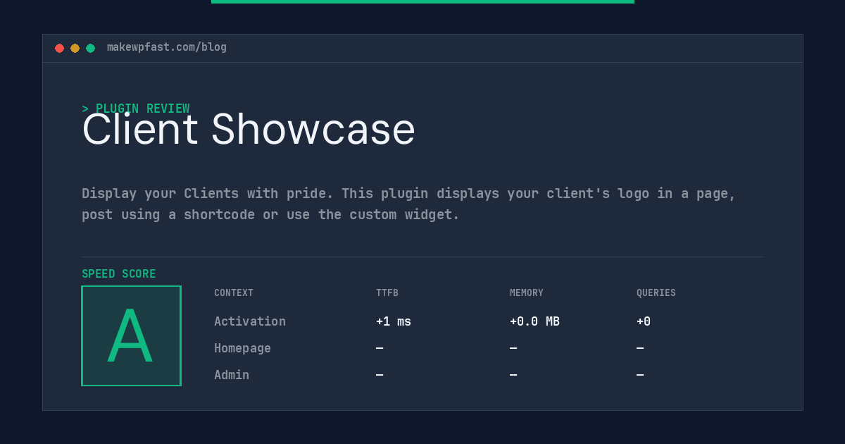 Client Showcase - MakeWPFast