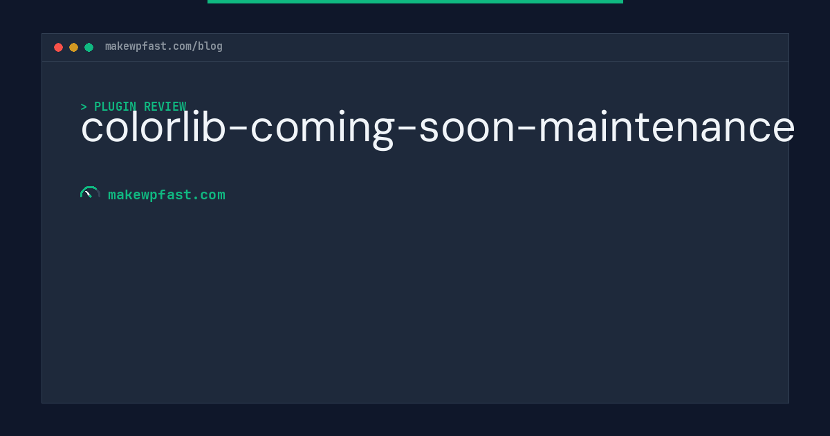 colorlib-coming-soon-maintenance - MakeWPFast