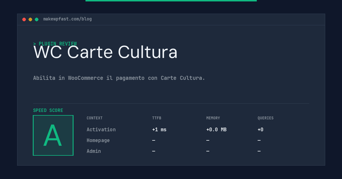 WC Carte Cultura - MakeWPFast