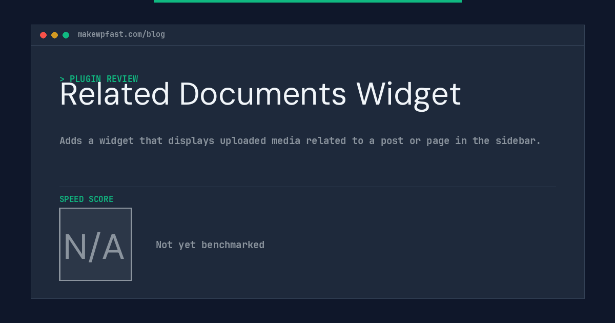 Related Documents Widget - MakeWPFast
